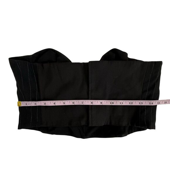 Hugo Buscati Collection Y2K Strapless Corset Bustier Top Size 14 Black Crop - Picture 7 of 10